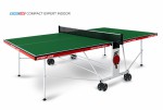 Теннисный стол для помещения Compact Expert Indoor green  proven quality 6042-21 - магазин СпортДоставка. Спортивные товары интернет магазин в Твери 