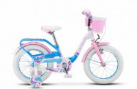Детский велосипед Stels Pilot-190 16" V030 Белый розовый голубой 2022 - магазин СпортДоставка. Спортивные товары интернет магазин в Твери 