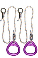 Детские гимнастические кольца треугольные  для ДСК фиолетовые КГ02В - магазин СпортДоставка. Спортивные товары интернет магазин в Твери 