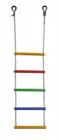 Детская веревочная лестница для ДСК 5 перекладин цвет радуга ЛВ5-3В - магазин СпортДоставка. Спортивные товары интернет магазин в Твери 