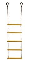 Детская веревочная лестница для ДСК  5 перекладин желтая ЛВ5-2В - магазин СпортДоставка. Спортивные товары интернет магазин в Твери 