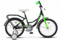 Детский велосипед Stels Flyte 18" Z011 Чёрный салатовый 2022 - магазин СпортДоставка. Спортивные товары интернет магазин в Твери 
